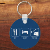 Eat Sleep Gevist Sleutelhanger (Voorkant)
