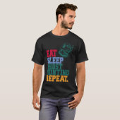 Eat Sleep Ghost Hunting Repeat Ghost Hunter T-shirt (Voorkant volledig)