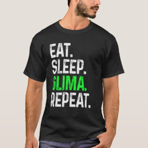 Eat Sleep Glima Herhaal martial Arts Combat T-shirt