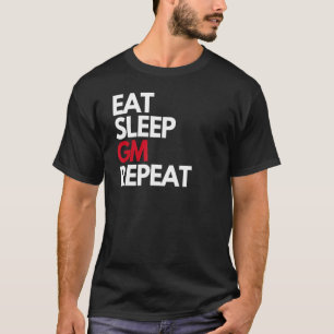 Eat Sleep GM Herhaal NFT Crypto Slang Good Morning T-shirt