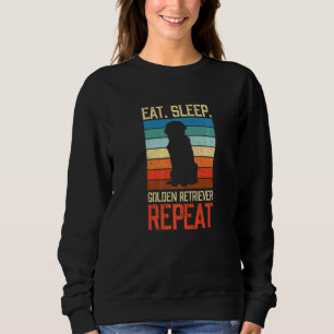 Eat Sleep Golden Retriever Herhaal honden Trui