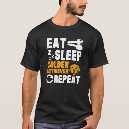 Eat Sleep Golden Retriever T-shirt (Voorkant)