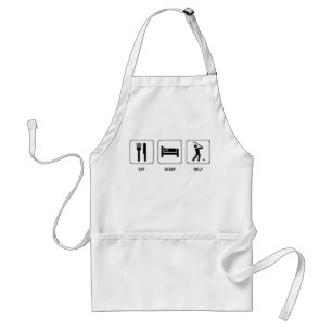 Eat Sleep Golf Apron Standaard Schort