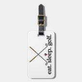 Eat Sleep Golf Bagagelabel (Voorkant verticaal)