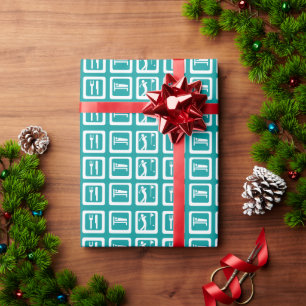 Eat Sleep Golf Cadeaupapier