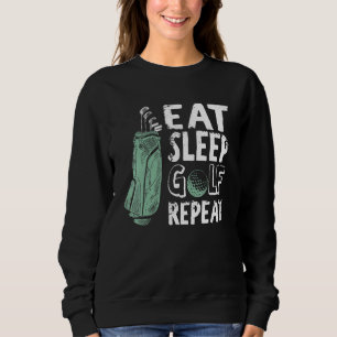 Eat Sleep Golf Herhaal Golfer Golfing Outfi Trui