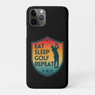 EAT SLEEP GOLF HERHAAT iPhone 11 PRO HOESJE