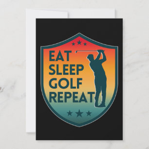 EAT SLEEP GOLF HERHAAT KAART