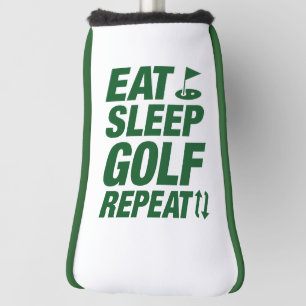 Eat Sleep Golf Herhalen Golfheadcover