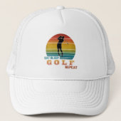 Eat Sleep Golf Herhalen Trucker Pet (Voorkant)