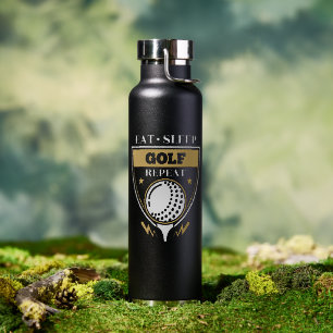 Eat Sleep Golf Herhalen Waterfles