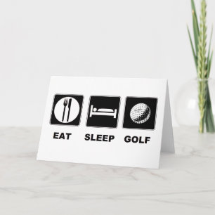 Eat Sleep Golf Kaart