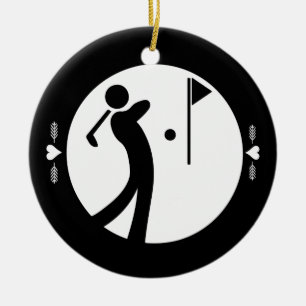 Eat Sleep Golf Keramisch Ornament