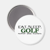 Eat Sleep Golf Magneet (Voorkant / Achterkant)