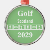 Eat Sleep Golf Metalen Ornament (Voorkant)