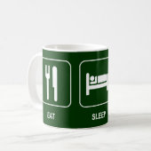 Eat Sleep Golf Mok (Voorkant links)