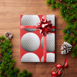 Eat Sleep Golf om het even welke douanekleur Cadeaupapier