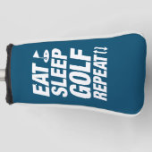Eat Sleep Golf Repeat Golfheadcover (Voorkant)