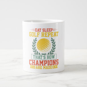 Eat Sleep Golf Repeat Kampioenen Golf Extra Grote Beker