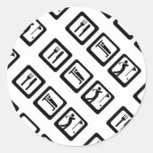 Eat Sleep Golf Ronde Sticker (Voorkant)