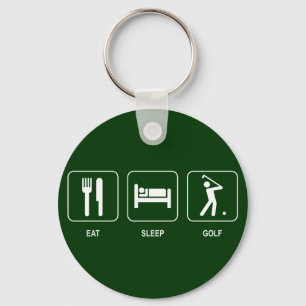 Eat Sleep Golf Sleutelhanger
