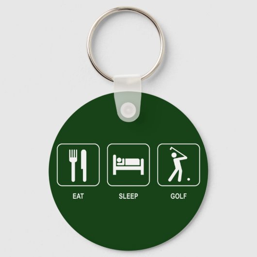 Eat Sleep Golf Sleutelhanger (Voorkant)