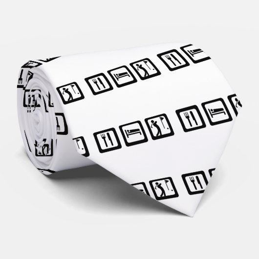 Eat Sleep Golf Stropdas (Opgerold)