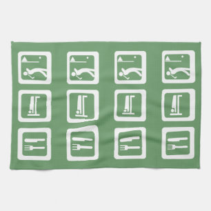 Eat Sleep Golf Theedoek