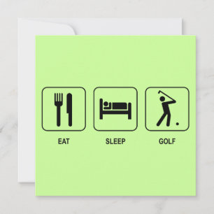 Eat Sleep Golf Uitnodiging