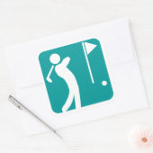 Eat Sleep Golf Vierkante Sticker (Envelop)