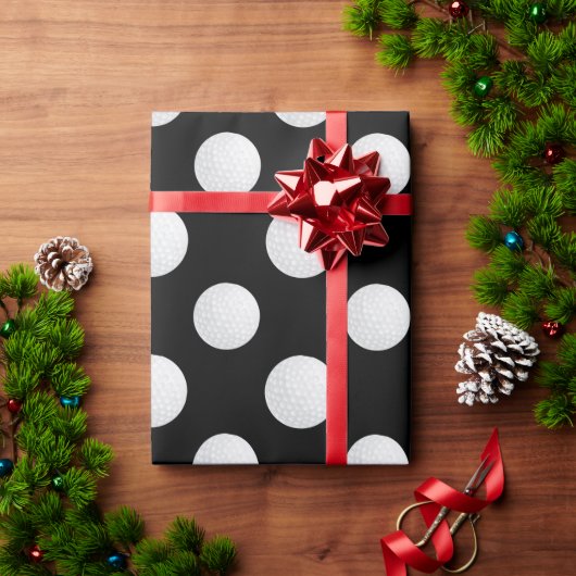 Eat Sleep Golf Wrapping Paper Cadeaupapier (Feestdagen Geschenken)