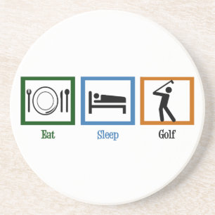 Eat Sleep Golf Zandsteen Onderzetter