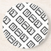 Eat Sleep Golf Zandsteen Onderzetter (Voorkant)