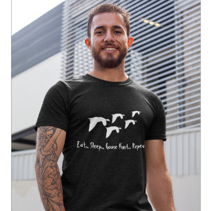 Eat Sleep Goose Hunt Hunting Cool Mannen T-shirt