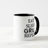 Eat Sleep Grill Repeat coffee mug for BBQ chef (Devant droit)
