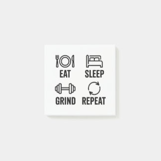 Eat. Sleep. Grind. Repeat Post-it® Notes