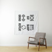 Eat. Sleep. Grind. Repeat Wandkleed (In Situ (horizontaal))