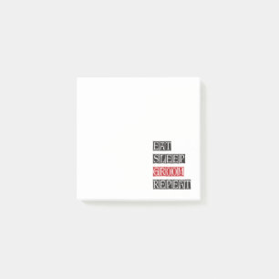 Eat Sleep Groom Herhalen Post-it® Notes