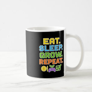 Eat Sleep Grow Repeat Gaming Routine For Men Women Koffiemok