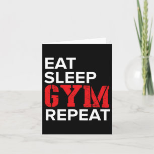 Eat Sleep Gym Herhalen Kaart