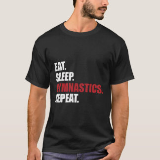 Eat Sleep Gymnastics Herhaal Hoodie T-shirt