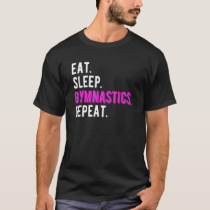Eat Sleep Gymnastics Herhaal Kinder back Flip Acro T-shirt
