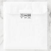 Eat Sleep Hack-microgolven Vierkante Sticker (Tas)