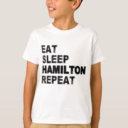 Eat Sleep Hamilton Repat T-shirt (Voorkant)