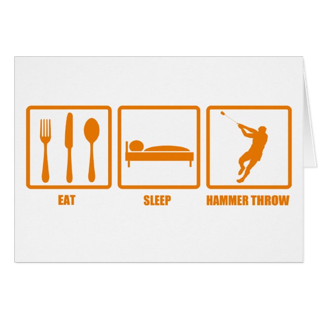 Eat Sleep Hammer Throw (Voorkant Horizontaal)