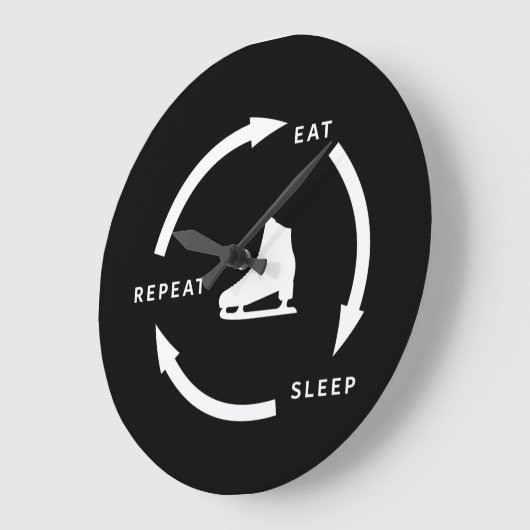 Eat Sleep Herhaal Afbeelding Schatting Gezegde Ven Grote Klok (Hoek)