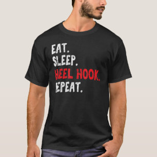 Eat Sleep Hiel Hook Herhaling Braziliaanse Jiu Jit T-shirt