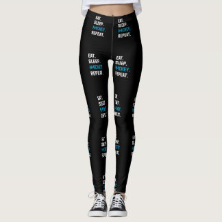 Eat Sleep Hockey Herhaal Goalkeeper Goalie Player Leggings