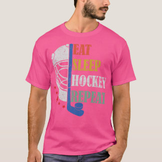 Eat Sleep Hockey Herhalen 3 T-shirt