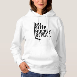 Eat Sleep Hockey Herhalen Hoodie